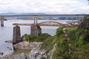 Scenic bridge views during Costa Verde Luxury Train journey in Spain.